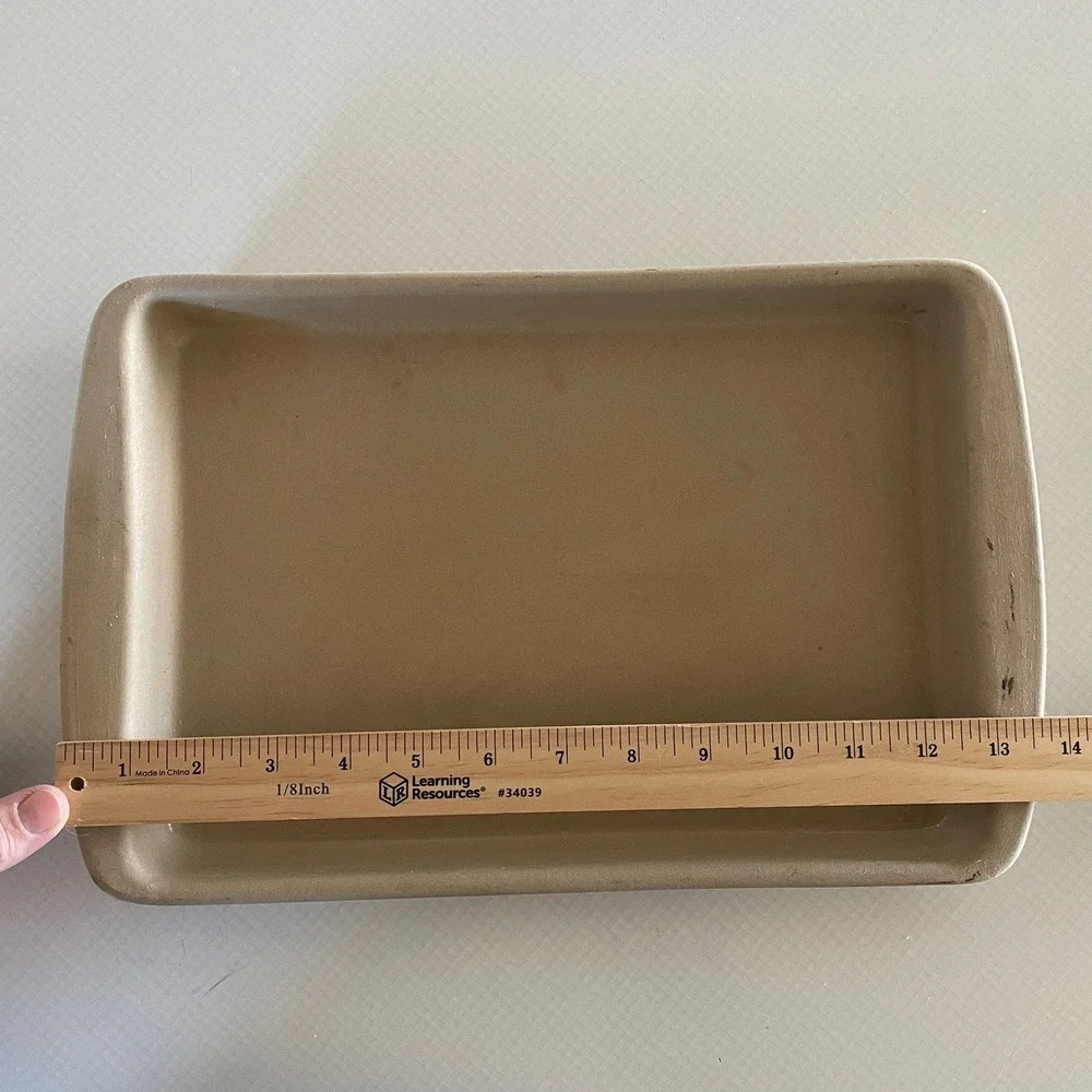 NEW Vtg Pampered Chef 14x9 Medium Bar Pan Cookie Sheet Family Heritage Stoneware